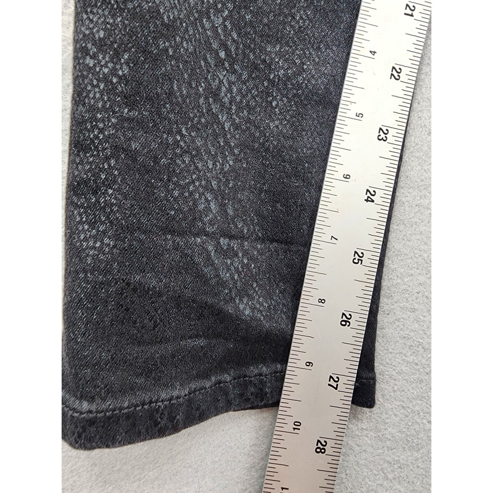 Seven7 Ultra High Rise Skinny Jeans Black Snakeskin Animal Print Pants Size 10 - Picture 12 of 15